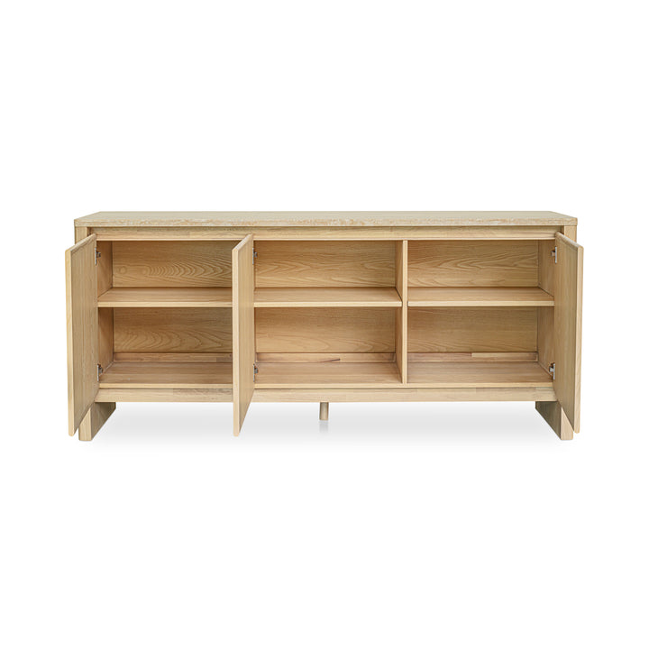 Earthly Travertine & Ash Sideboard