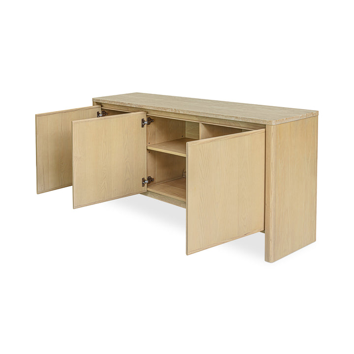 Earthly Travertine & Ash Sideboard