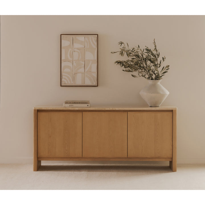 Earthly Travertine & Ash Sideboard