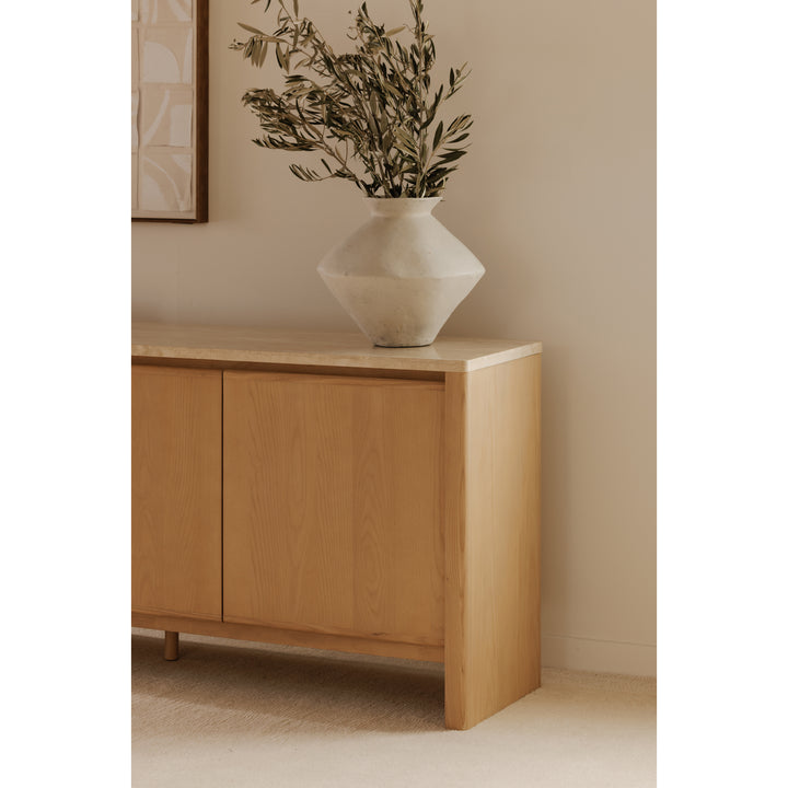 Earthly Travertine & Ash Sideboard