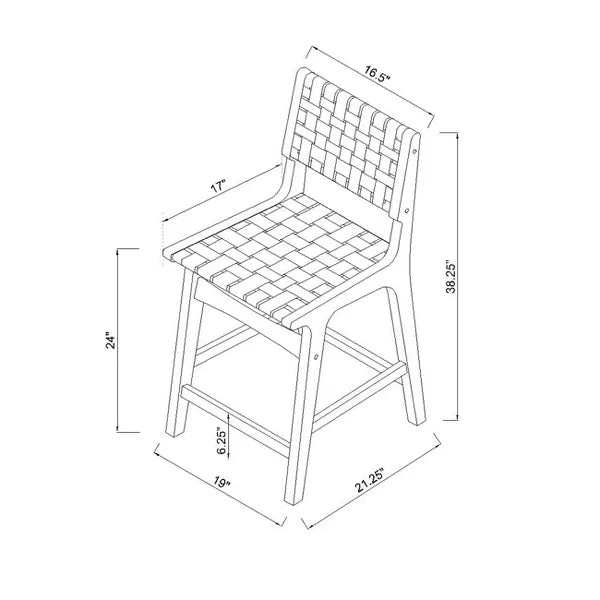 Ceylon Woven Counter Height Barstool