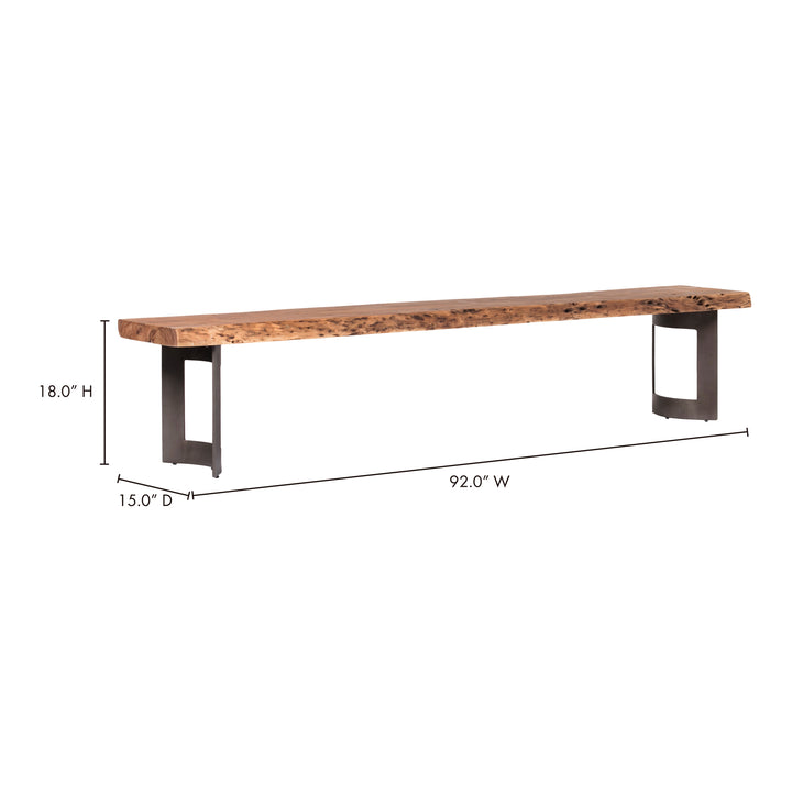 Nature's Embrace Live-Edge Acacia Bench