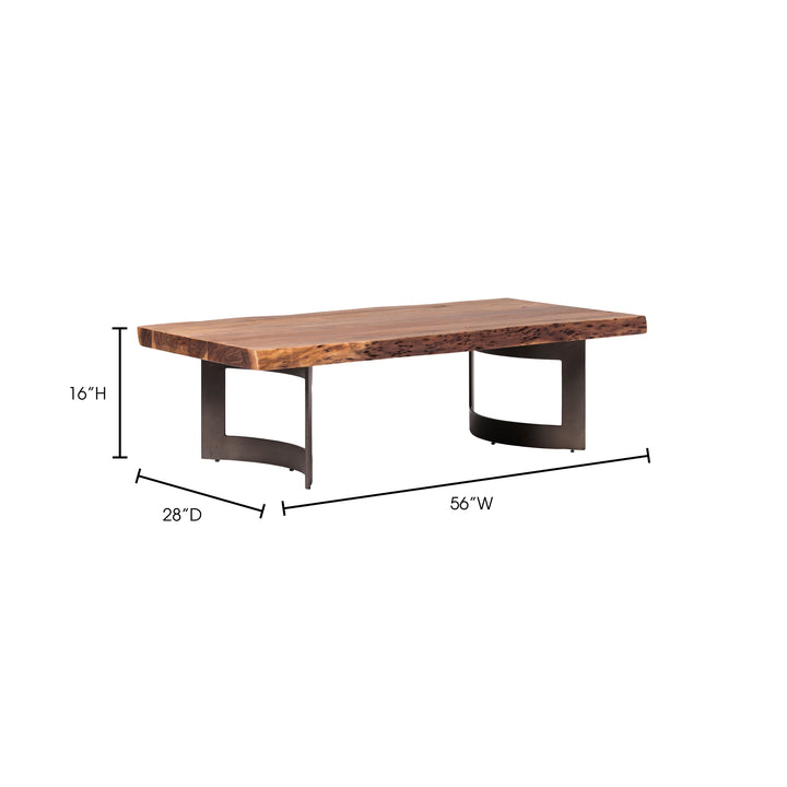 Artisanal Solid Acacia Live Edge Coffee Table