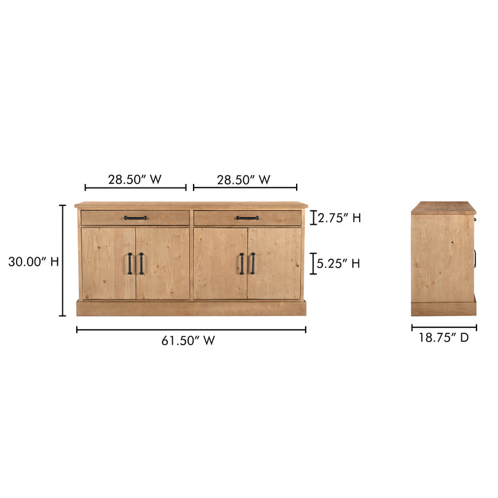 Timeless Irish Oak Two-Drawer Console