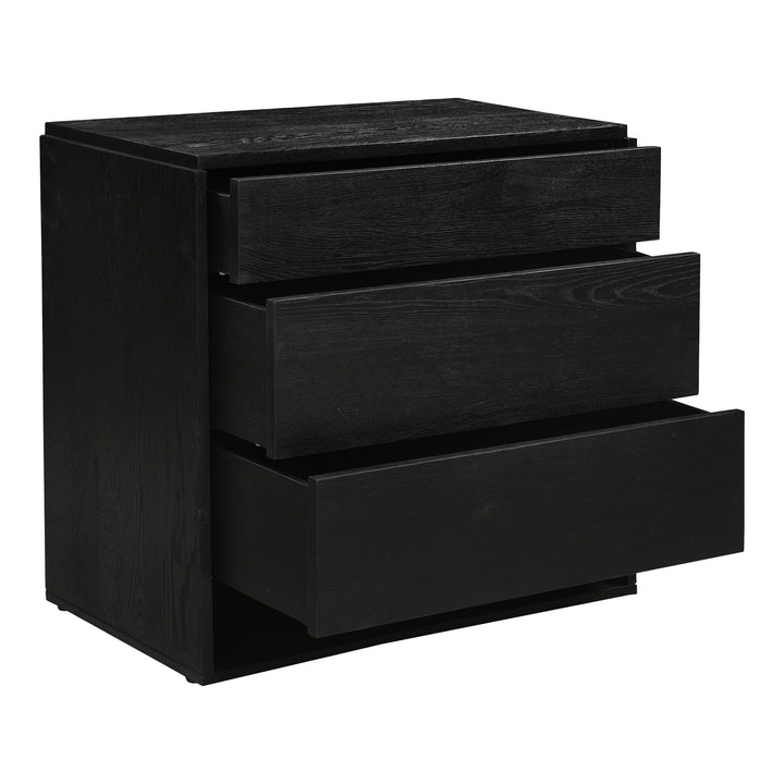 Modern Oak Storage Console: 3 Mango Wood Drawers