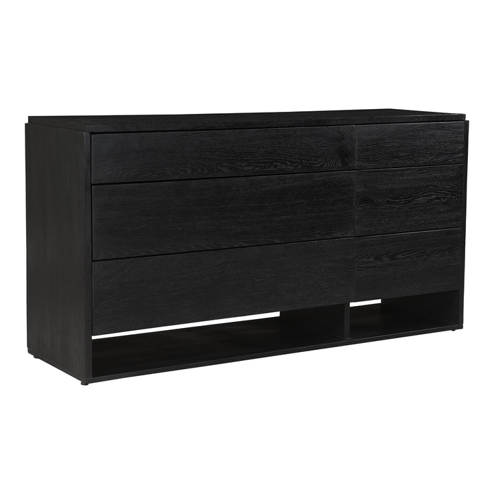 Modern Oak Storage Chest - 6 Spacious Drawers