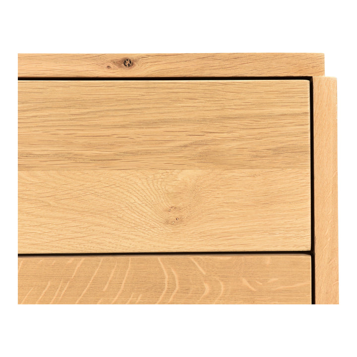 Modern Oak Storage Chest - 6 Spacious Drawers
