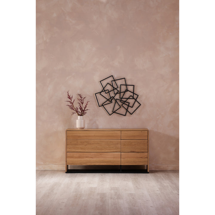 Modern Oak Storage Chest - 6 Spacious Drawers