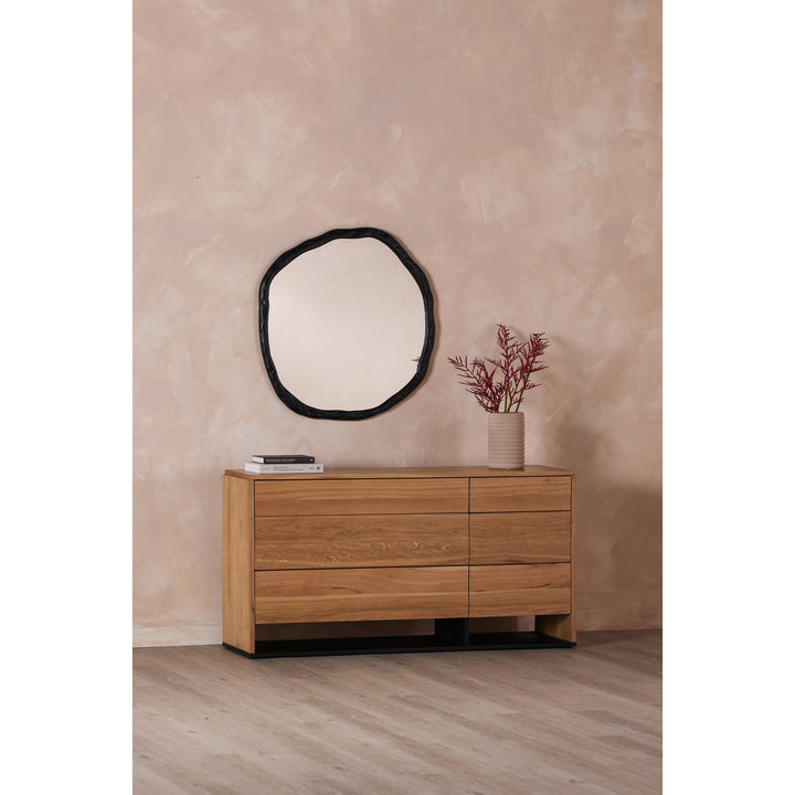Modern Oak Storage Chest - 6 Spacious Drawers