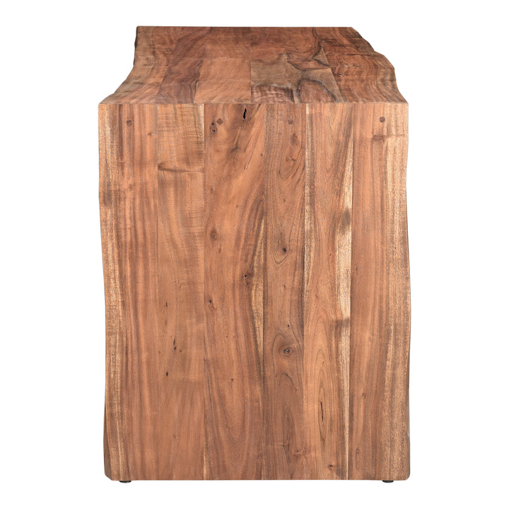 Nature's Glow: Rustic Acacia Wood Desk Lamp