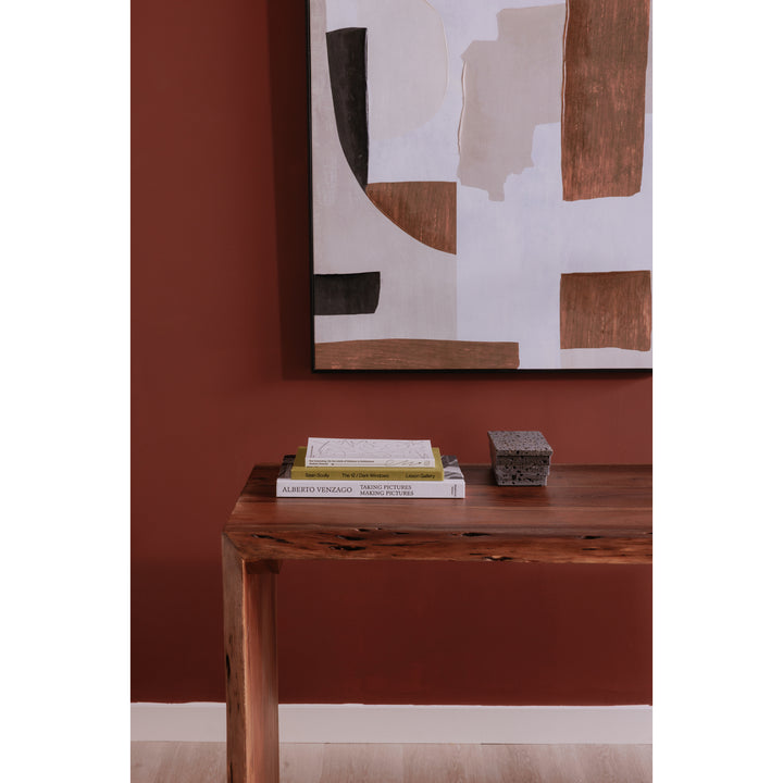 Nature's Glow: Rustic Acacia Wood Desk Lamp