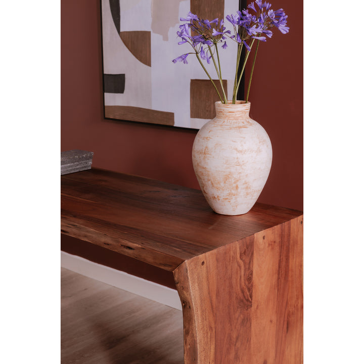 Nature's Glow: Rustic Acacia Wood Desk Lamp