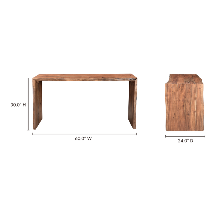 Nature's Glow: Rustic Acacia Wood Desk Lamp