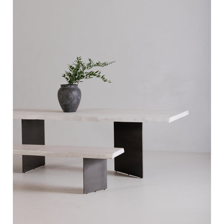 Rustic Charm Live Edge Dining Bench