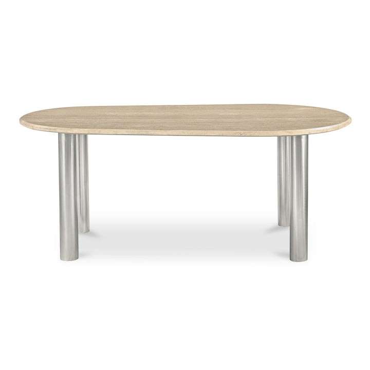 Modern Minimalist Italian Travertine Dining Table