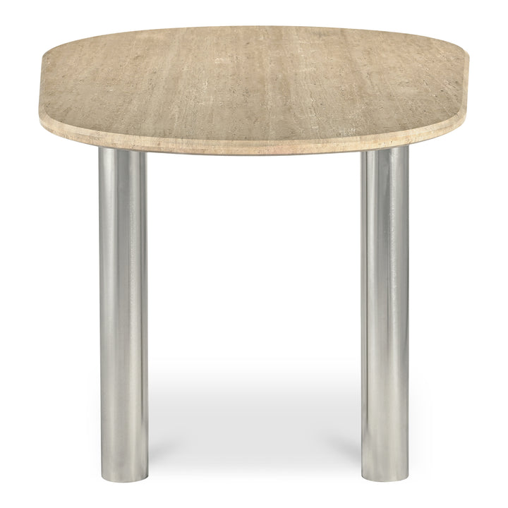 Modern Minimalist Italian Travertine Dining Table