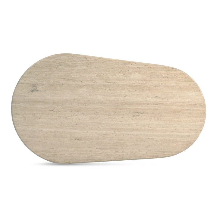 Modern Minimalist Italian Travertine Dining Table