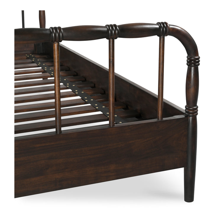 Timeless Turned-Leg Solid Wood Bed