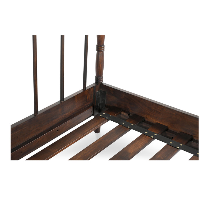 Timeless Turned-Leg Solid Wood Bed