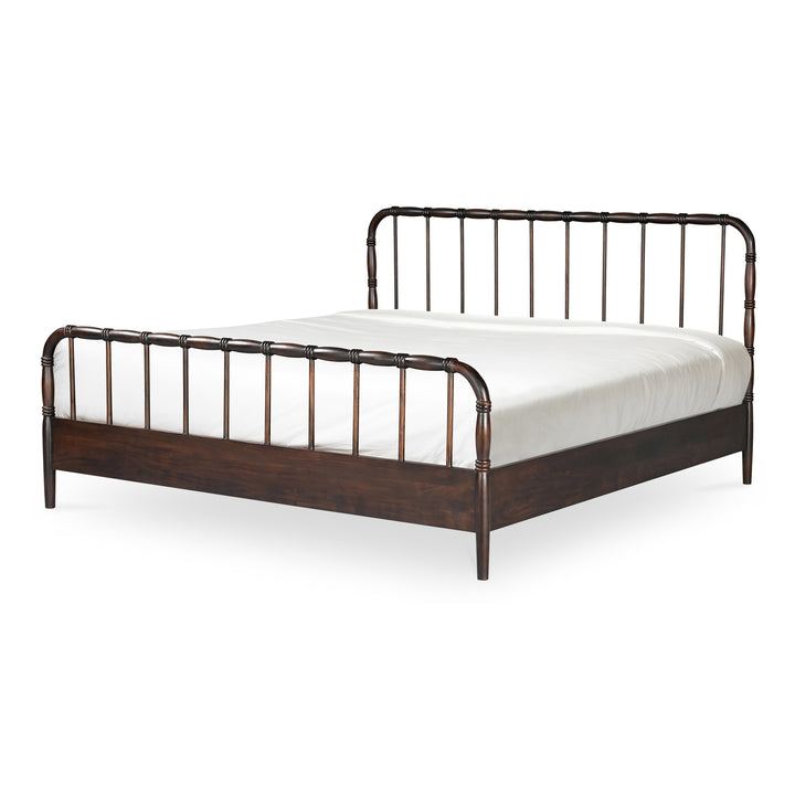 Timeless Turned-Leg Solid Wood Bed