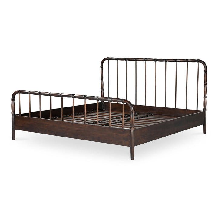 Timeless Turned-Leg Solid Wood Bed