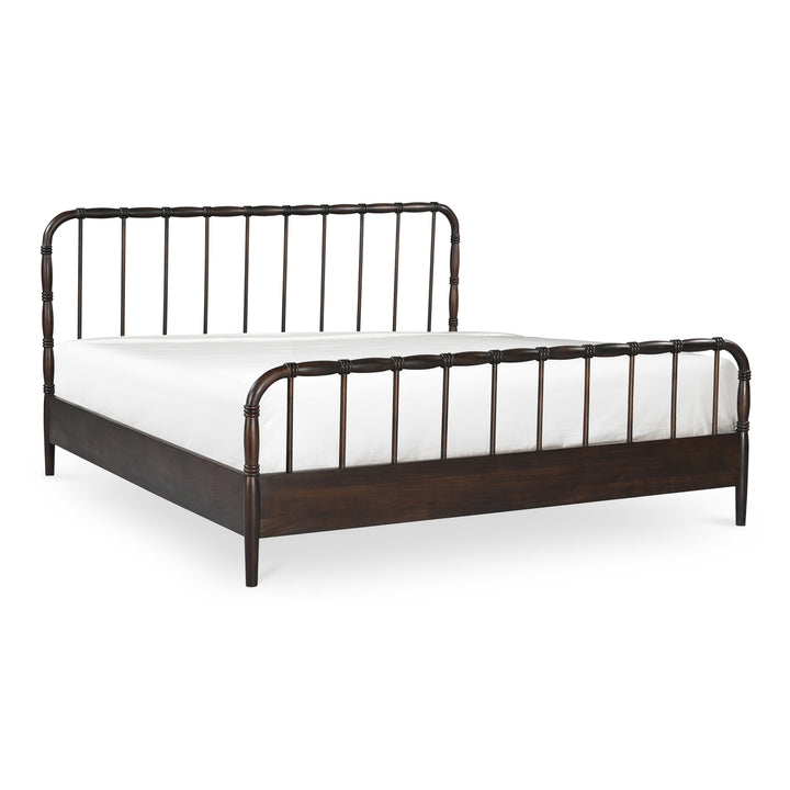 Timeless Turned-Leg Solid Wood Bed