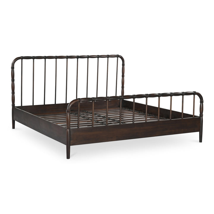 Timeless Turned-Leg Solid Wood Bed