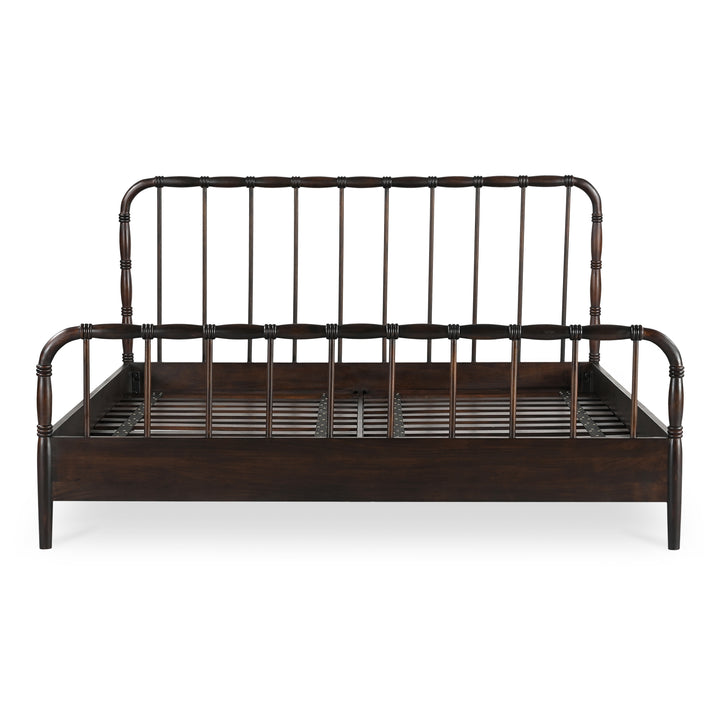 Timeless Turned-Leg Solid Wood Bed