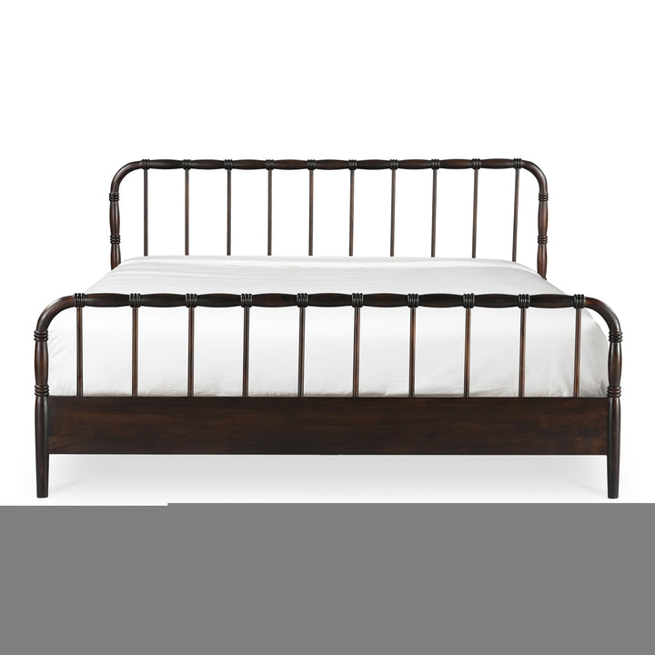 Timeless Turned-Leg Solid Wood Bed
