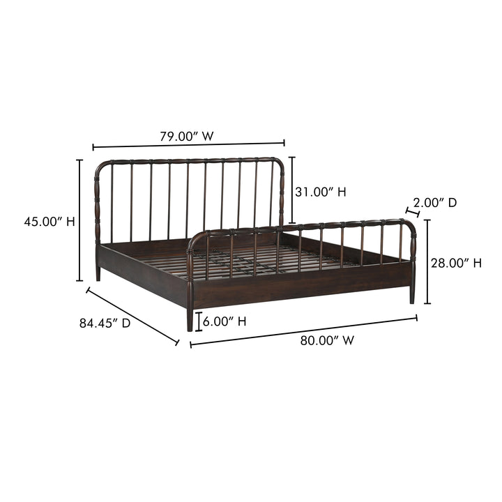 Timeless Elegance Solid Wood Turned Bed