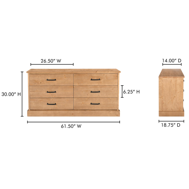 Everstrong Legless 6-Drawer Chest