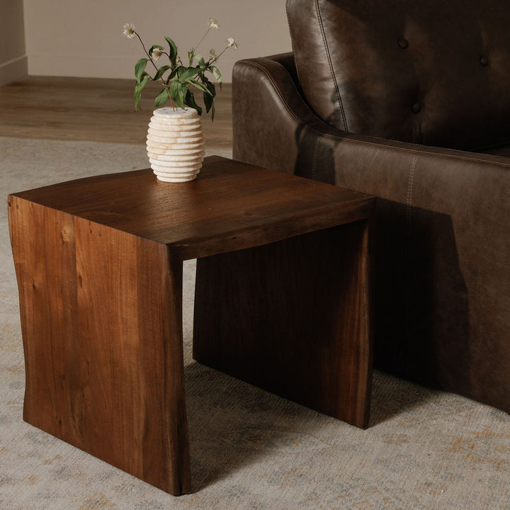 Rustic Live Edge Side Table