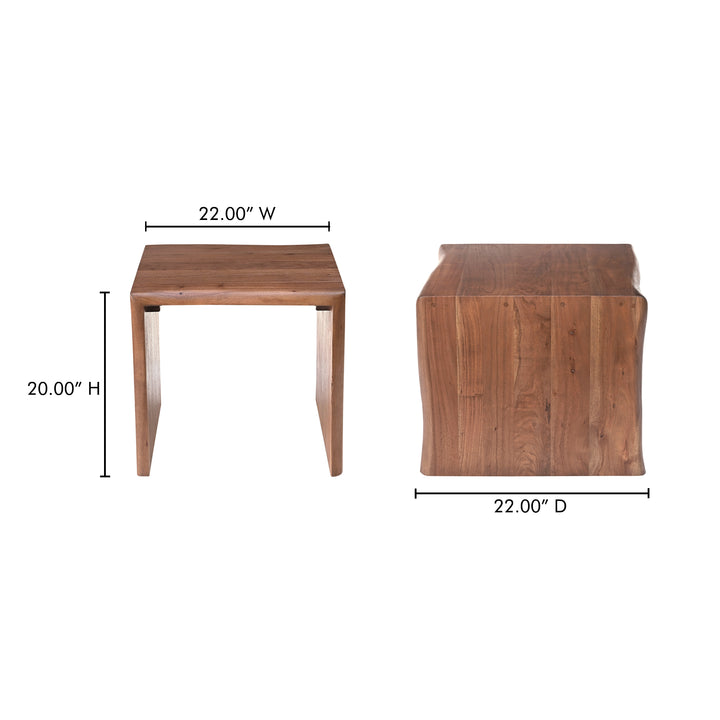 Rustic Live Edge Side Table