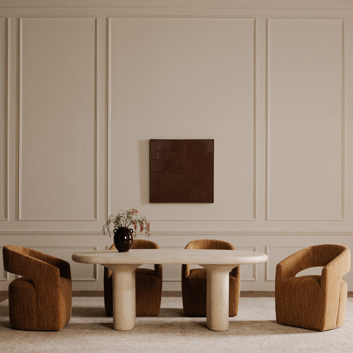 Playful Concrete Dining Table - Nature's Impression