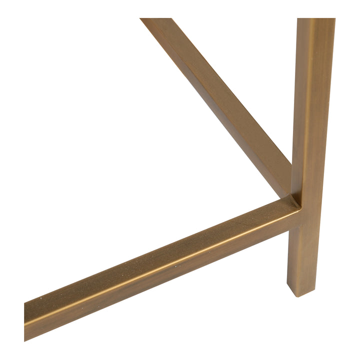 Elegant Oak Bar Cabinet with Brass Accents