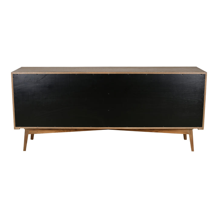 Modern Solid Oak Sideboard with Gold Handles