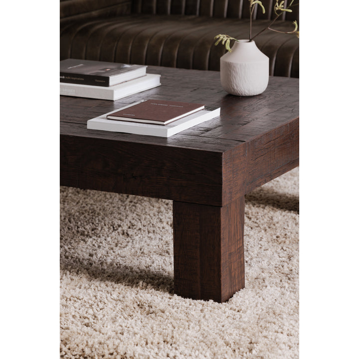 Artisan Reclaimed Oak Block-Design Coffee Table