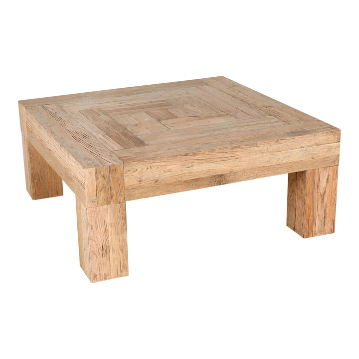 Artisan Reclaimed Oak Block-Design Coffee Table