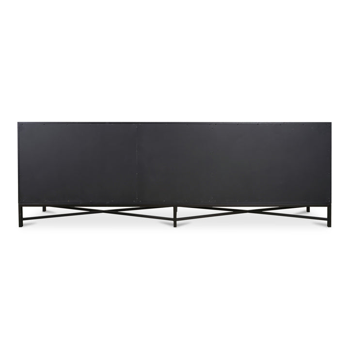 Vegan Chic Black Oak Sideboard with Shagreen Finish