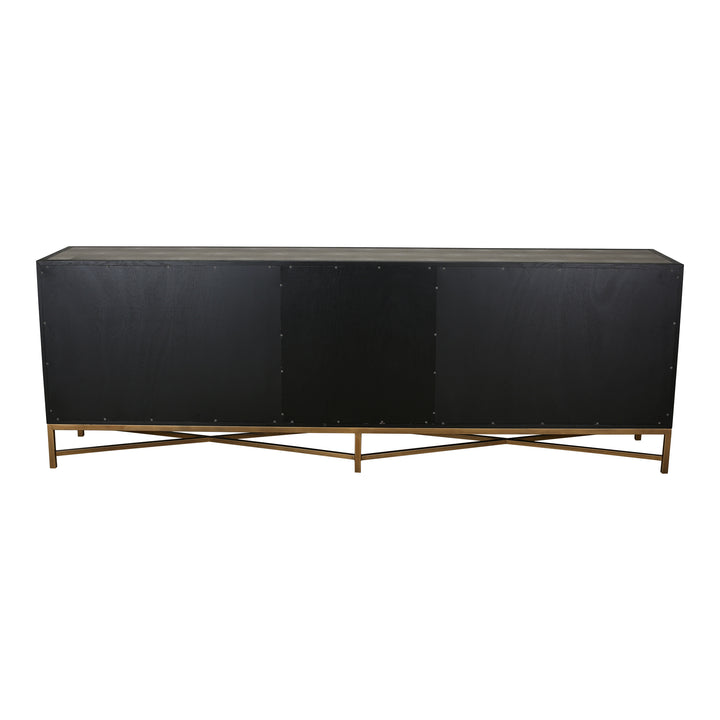 Vegan Chic Black Oak Sideboard with Shagreen Finish
