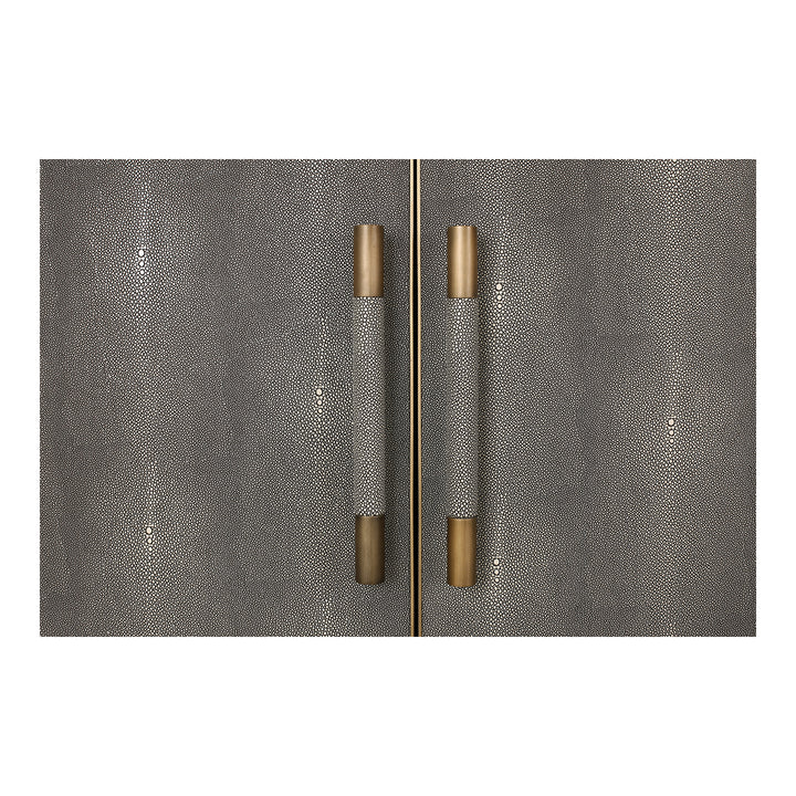 Vegan Chic Black Oak Sideboard with Shagreen Finish