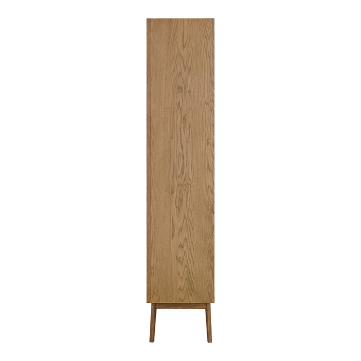Vibrant Oak Geometric Shelving Tower