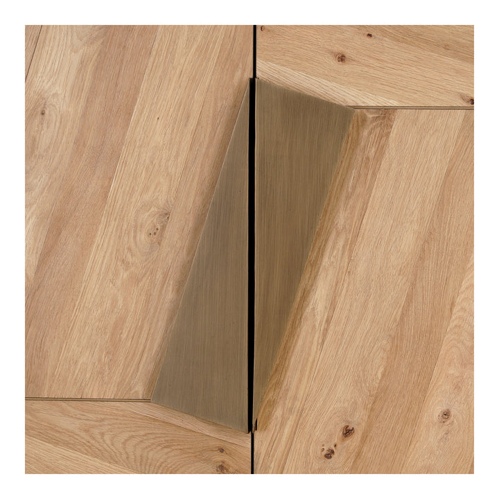 Vibrant Oak Geometric Shelving Tower