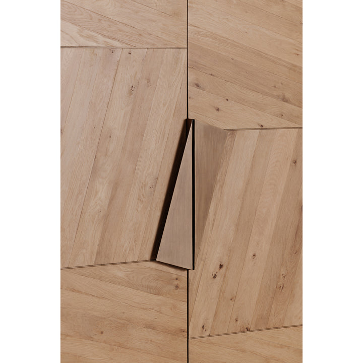 Vibrant Oak Geometric Shelving Tower
