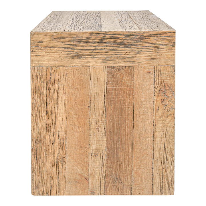 Rustic Charm Block Stool: Oak Reclaimed