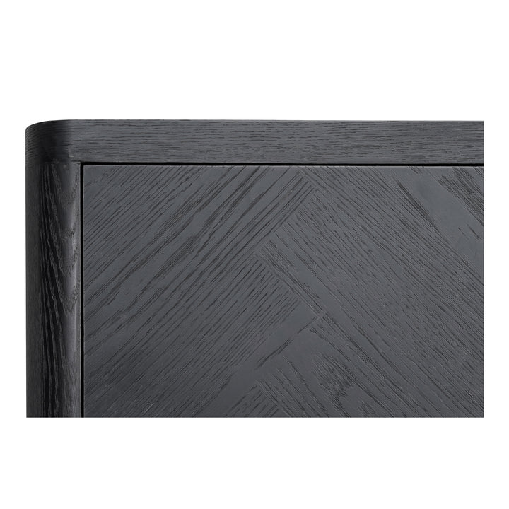 Modern Herringbone Sideboard with Rustic Charm