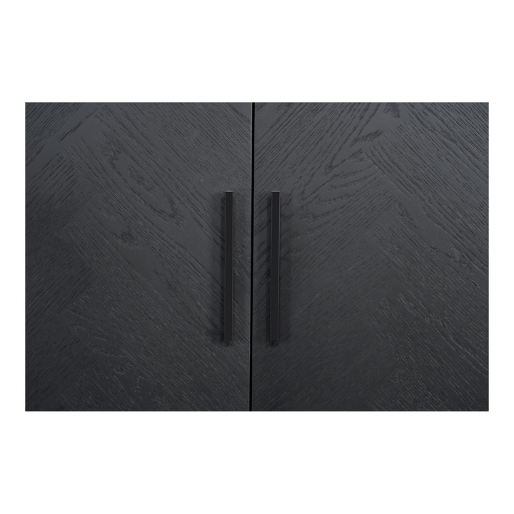 Modern Herringbone Sideboard with Rustic Charm