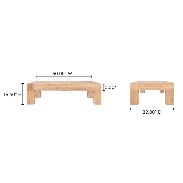 Vitality Oak: Modern Rustic Coffee Table