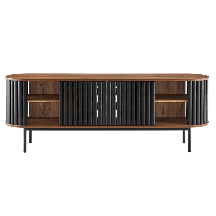 Bayla 71" Tv Stand Walnut Black