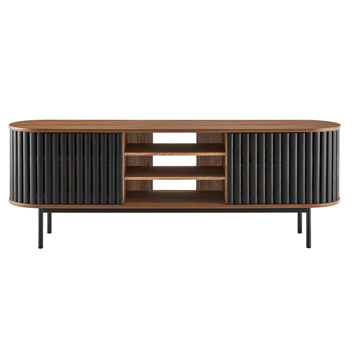 Bayla 71" Tv Stand Walnut Black